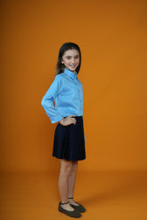 ALITSA VELOUR ACCORDIAN PLEAT SKIRT